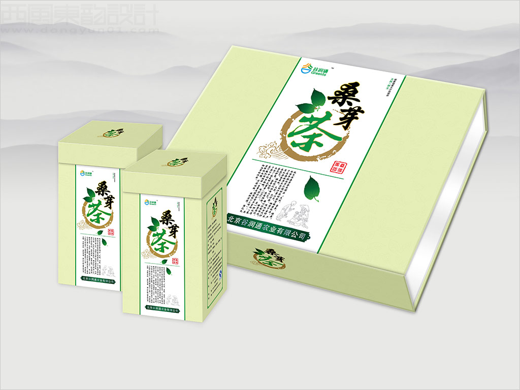 北京谷潤通農(nóng)業(yè)公司桑芽茶禮盒包裝設(shè)計(jì)案例圖片