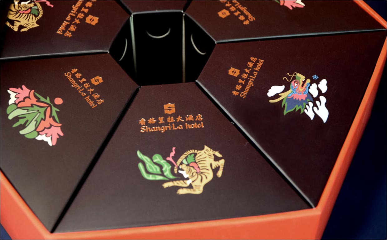 中國香格里拉酒店粽子禮盒包裝設(shè)計之局部特寫
