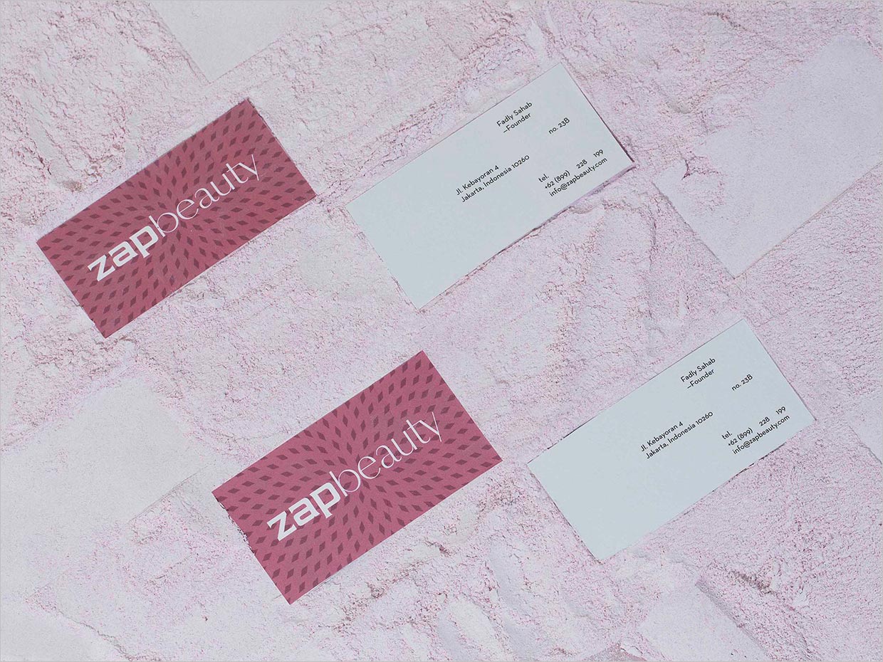 印度尼西亞ZAPBeauty化妝品名片設計